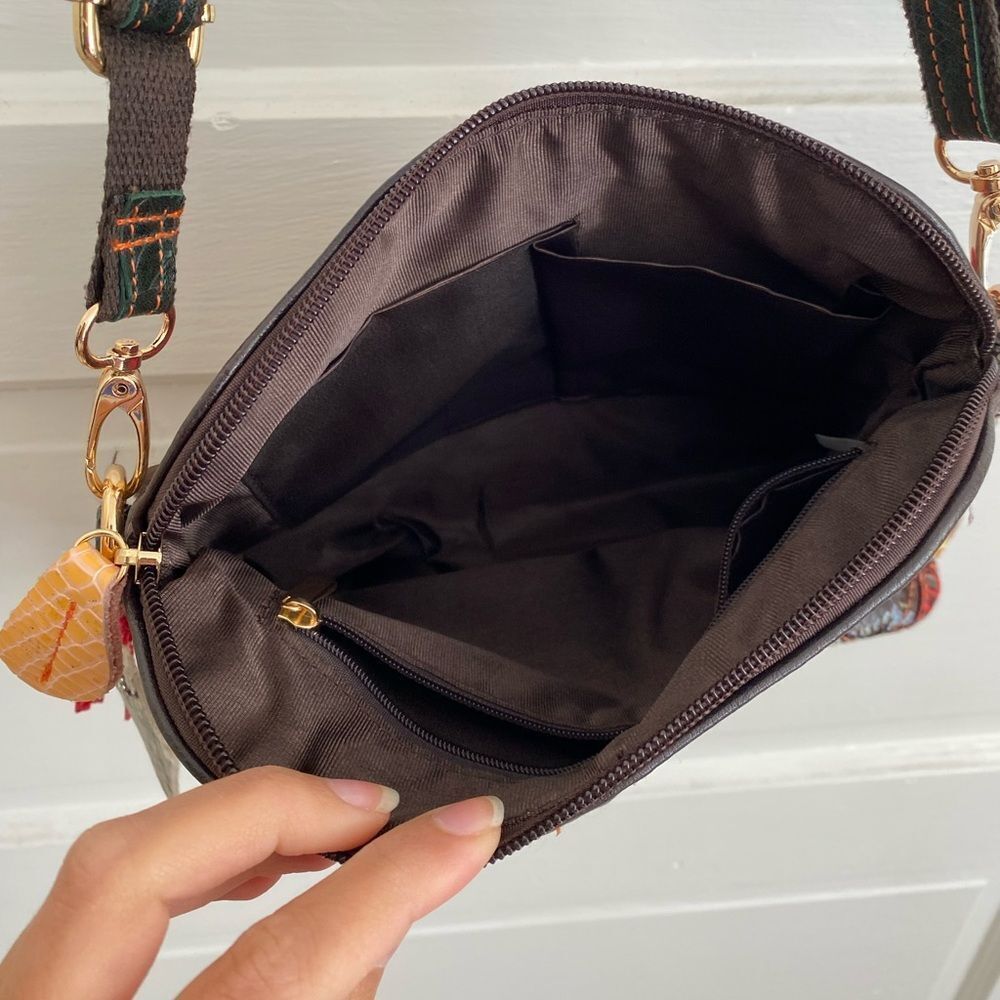 Multicolor Floral Embellished Women's Boho Artsy Purse Bag - Picture 3 of 7